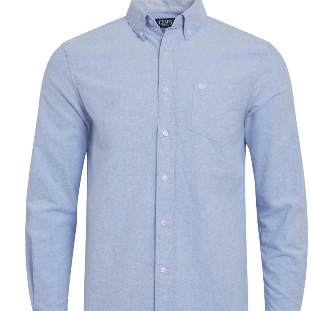 Chaps Men's Sky Blue Casual Shirt